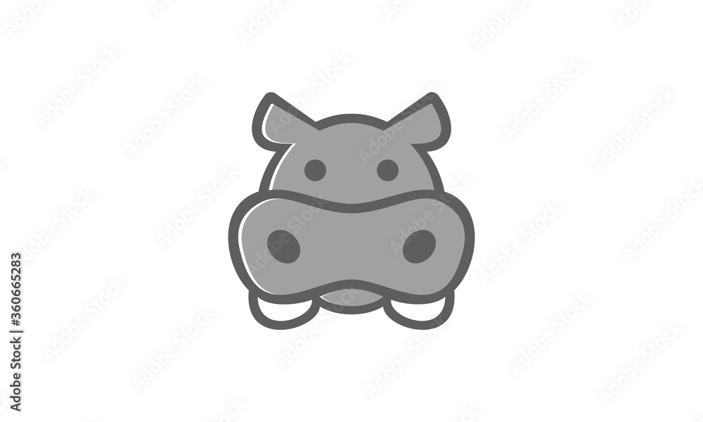 hippopotamus, animal, cartoon hippopotamus, animal, cartoon