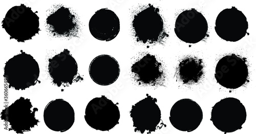 . Grunge distress design elements collection . vector distress textures.blank shapes.
