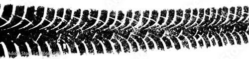 Vector Print Textured Tire Track . Design Element . Car tread silhouette . Mud splash grunge texture