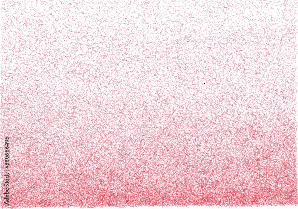 Fototapeta premium Red pen drawing gradation