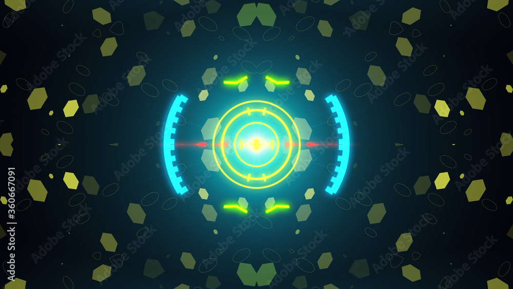 A variety of glowing abstract hud elements. A variety of glowing abstract hud elements.