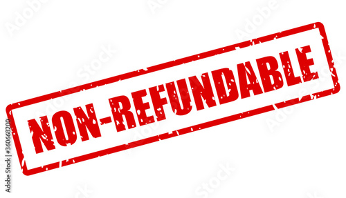 Non-refundable vector stamp