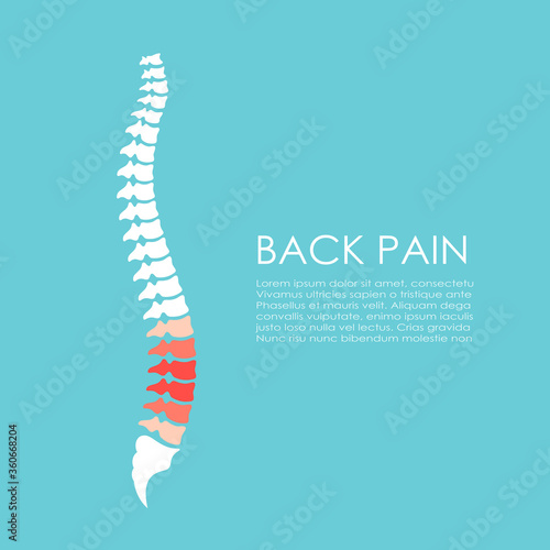 Spine pain vector poster