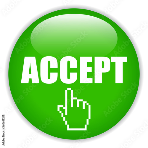 Accept vector web button