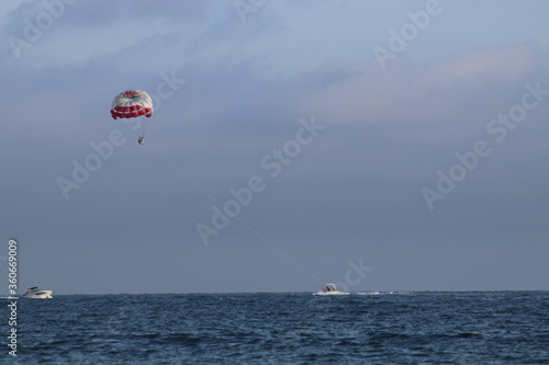 paragliding on the beach