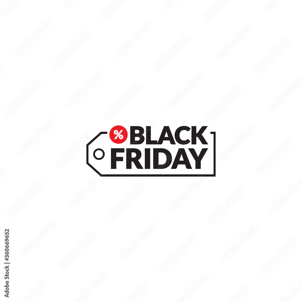 Fototapeta premium Black Friday label sales discount promo