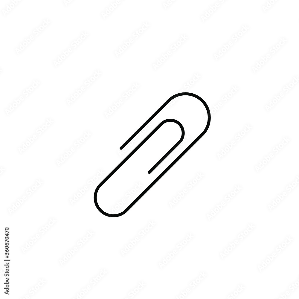 paper clip Icon Vector Logo Template