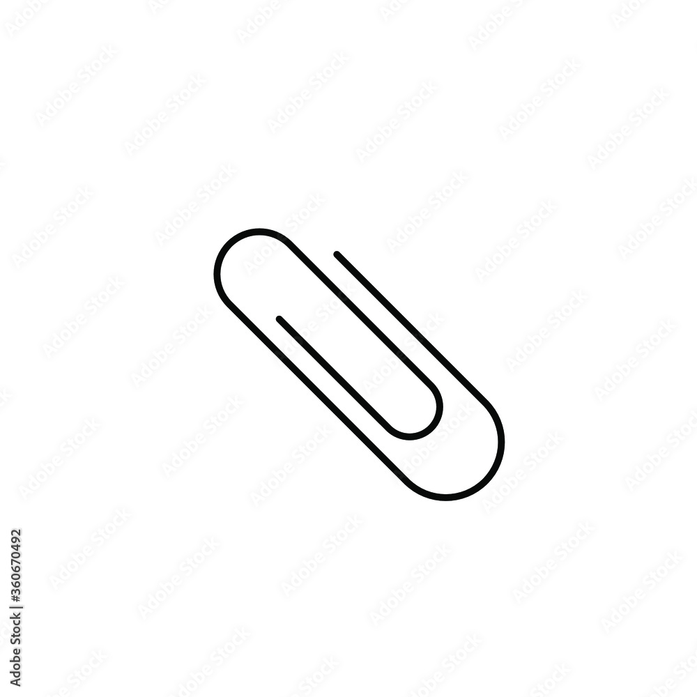 paper clip Icon Vector Logo Template