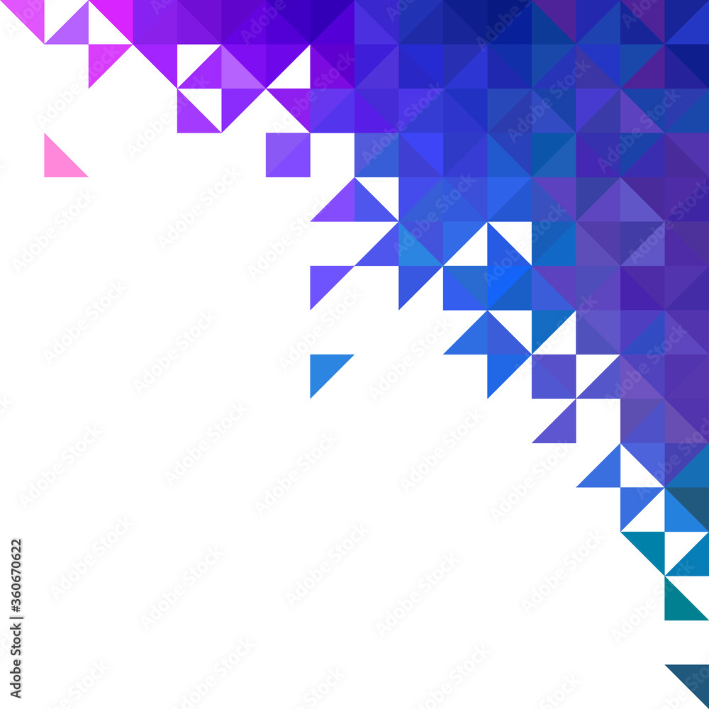 Obraz premium Abstract, geometric background, triangle and square, blue