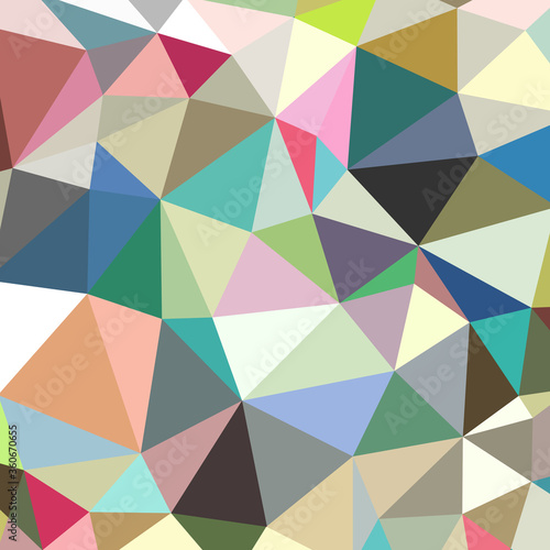 Background of geometric polygonal shapes. Colorful mosaic pattern. Retro triangle background