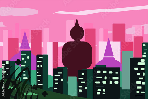 night city skyline