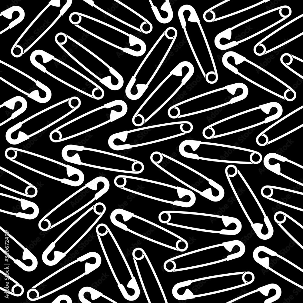 Pattern safety pin seamless flat design icon repeat Pattern safety pin seamless flat design icon repeat