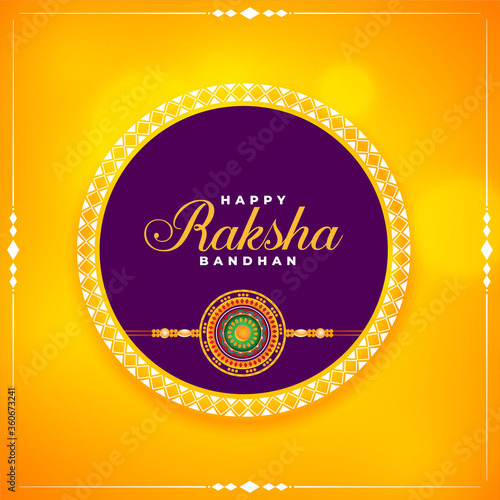 happy rakha bandhan brother and sister festival card design photo