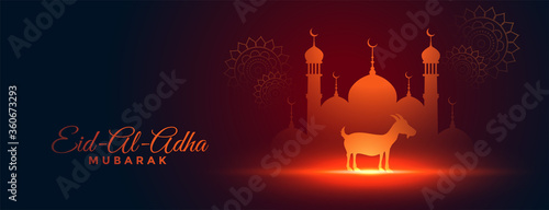 beautiful bakra eid al adha festival banner design