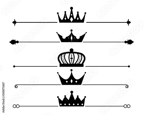 set of crown separator or border design