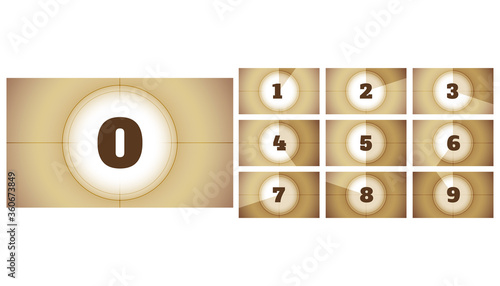cinema film movie countdown timer frames presentation