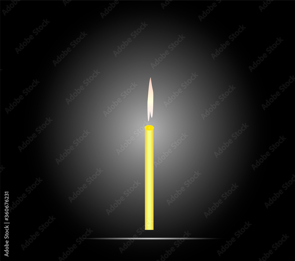 abstract illustration candle on a dark background abstract illustration candle on a dark background