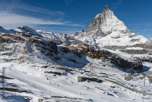 matterhorn  swiss alps in winter