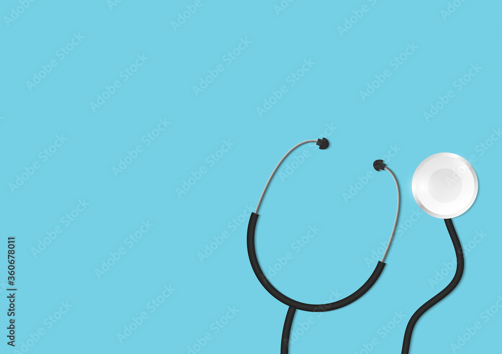 stethoscope with blue background, medical tool for health stethoscope with blue background, medical tool for health