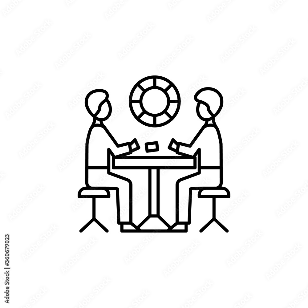 casino, gamblers line icon. Signs and symbols can be used for web, logo, mobile app, UI, UX casino, gamblers line icon. Signs and symbols can be used for web, logo, mobile app, UI, UX