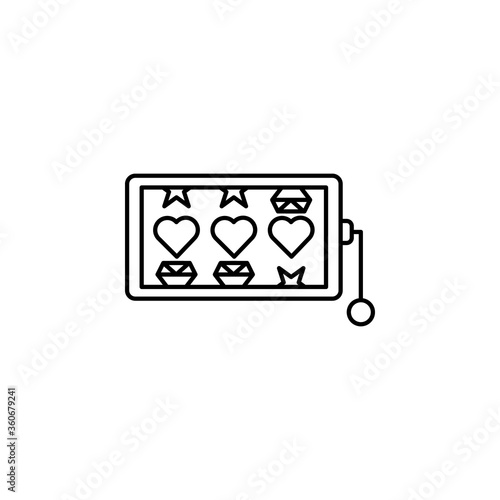 slot line icon. Signs and symbols can be used for web, logo, mobile app, UI, UX