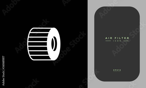 car air filter vector illustration