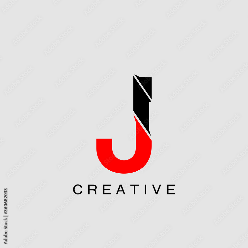 Monogram Abstract Techno Initial Letter J Logo icon vector design Monogram Abstract Techno Initial Letter J Logo icon vector design