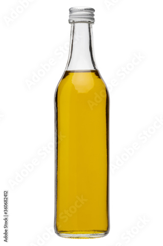 Oil bottle isolated on white background with clipping path