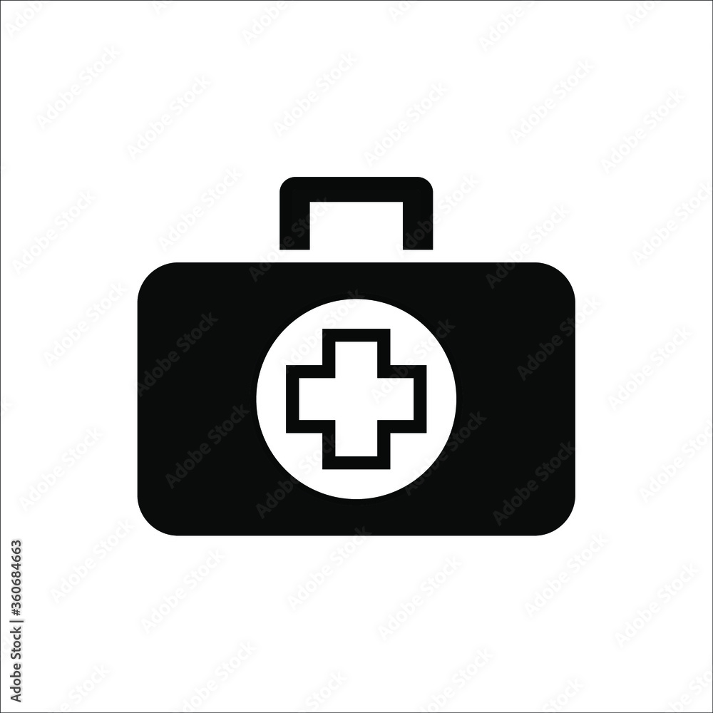 Fototapeta premium Hospital and medical set line icons in flat design for web site design and mobile apps.