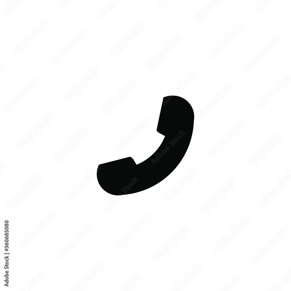 Vector Telephone Solid Glyph Flat icon Vector Telephone Solid Glyph Flat icon
