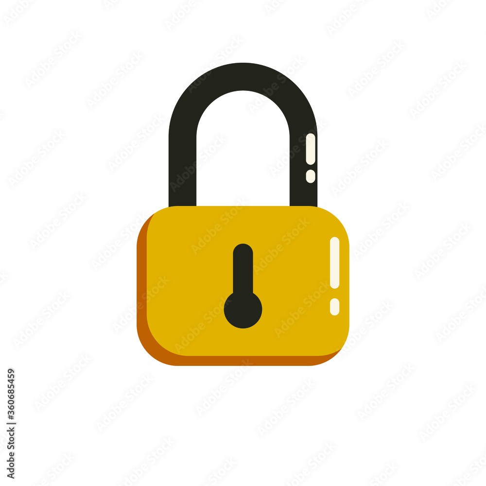 Locker icon, vector padlock symbol. Key lock illustration privacy and password icon. Safety and security protection with locked secure mechanism locking system illustration isolated on background
