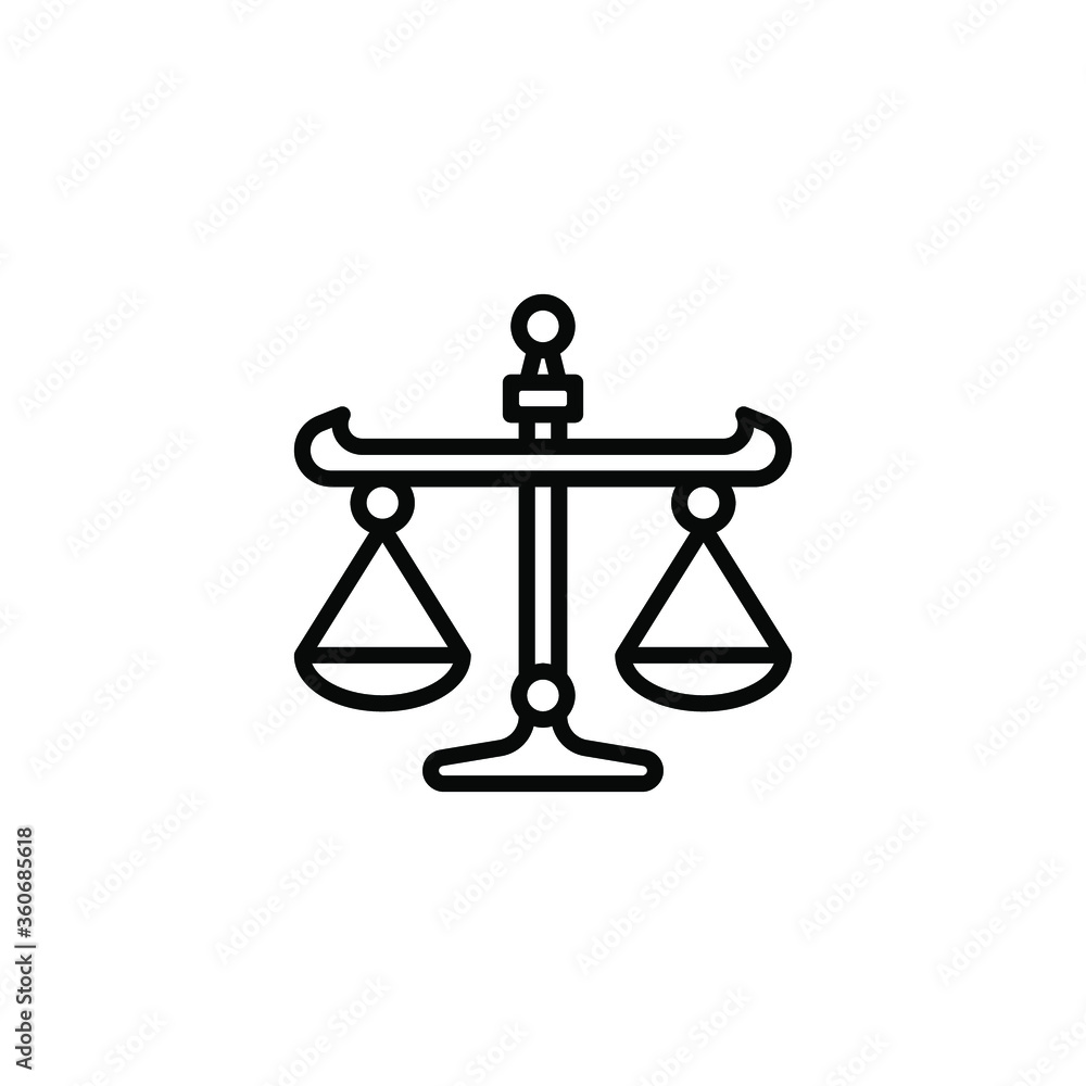 Law scale icon Vector illustration, EPS10. Icon Vector Logo Template Law scale icon Vector illustration, EPS10. Icon Vector Logo Template