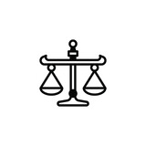 Law scale icon Vector illustration, EPS10. Icon Vector Logo Template