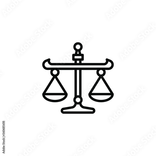 Law scale icon Vector illustration, EPS10. Icon Vector Logo Template