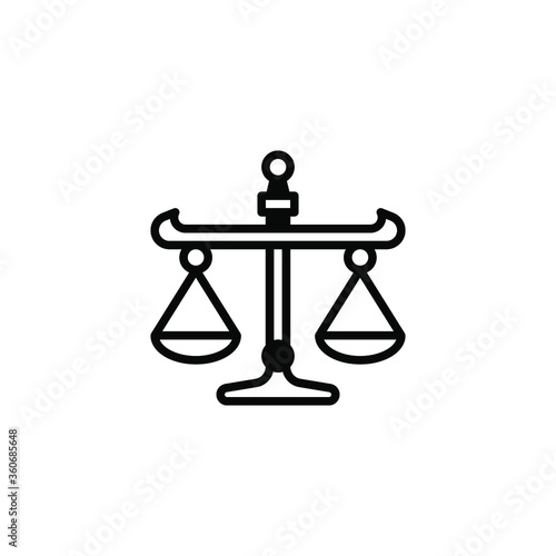 Law scale icon Vector illustration, EPS10. Icon Vector Logo Template