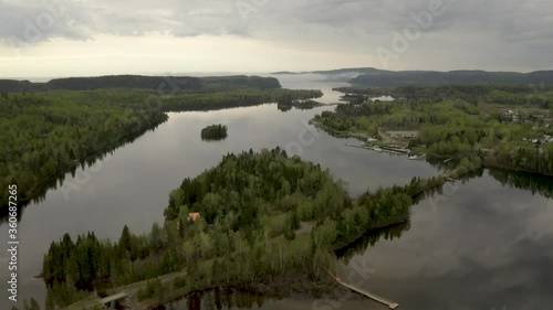 Nipigon Bay During A Cloudy Spring Mourning In Northern Ontario photo
