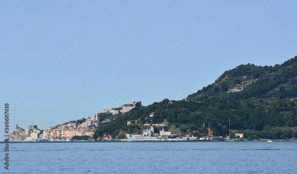 Panorama di Portovenere in provincia di La Spezia.