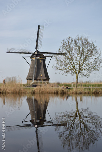 Windmill, mill, dutch, holland landscape
