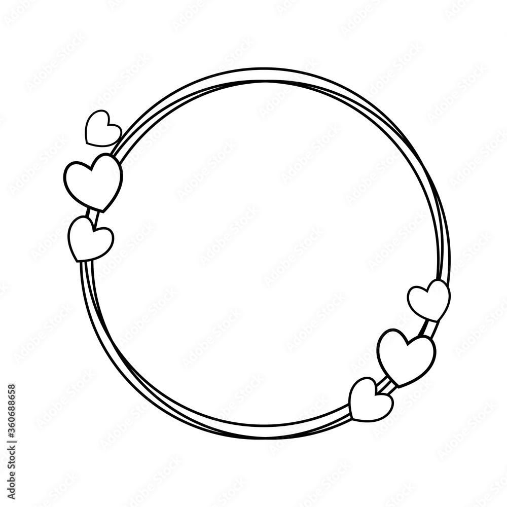 Love heart border frame icon. Loving hearts, red like and lovely romance outline symbol. Valentine lovely passion hearted emotional drawn or valentines day loving postcards vector isolated icon Love heart border frame icon. Loving hearts, red like and lovely romance outline symbol. Valentine lovely passion hearted emotional drawn or valentines day loving postcards vector isolated icon