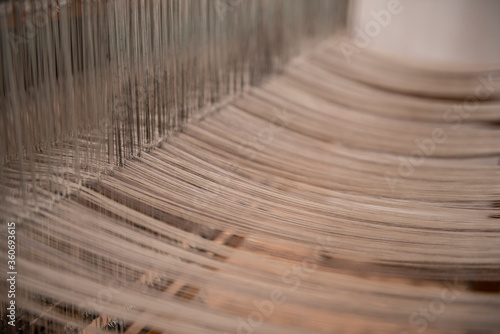 Foto traditional Turkish silk production and old weaving technique