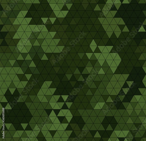 Vector trendy low poly seamless pattern. Camouflage polygonal background