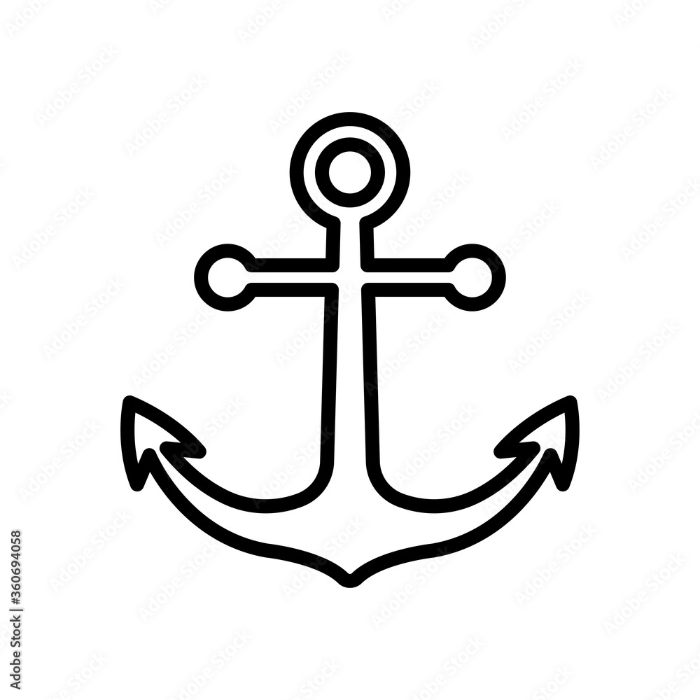 anchor - nautical symbol icon vector design template anchor - nautical symbol icon vector design template