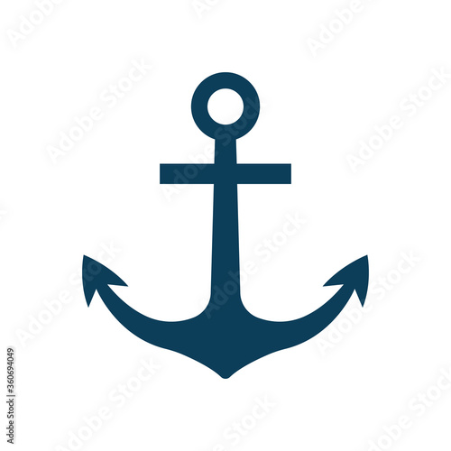 anchor - nautical symbol icon vector design template