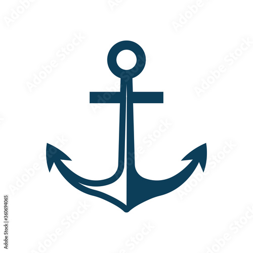 anchor - nautical symbol icon vector design template