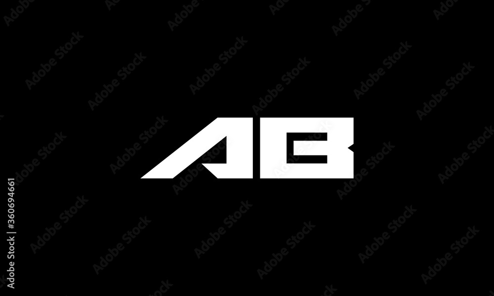 Obraz premium AB logo for your business, Classic Lettering Minimal Fashion Designs, AB Letter Logo Design with Creative Modern Trendy Typography, A B letter Logo, Letter AB logo design template elements.