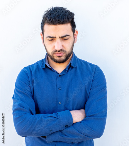 Arabic guy feeling upset and angry