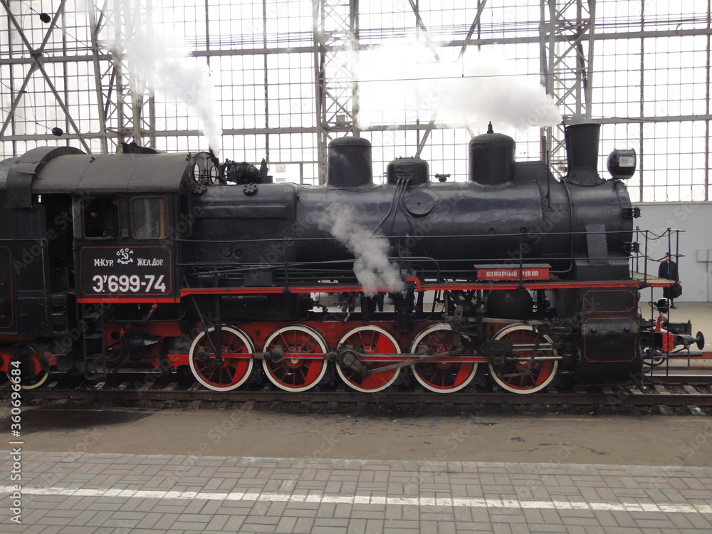 Naklejka premium Steam Locomotive, Moscow, Russia, 2011 (8)