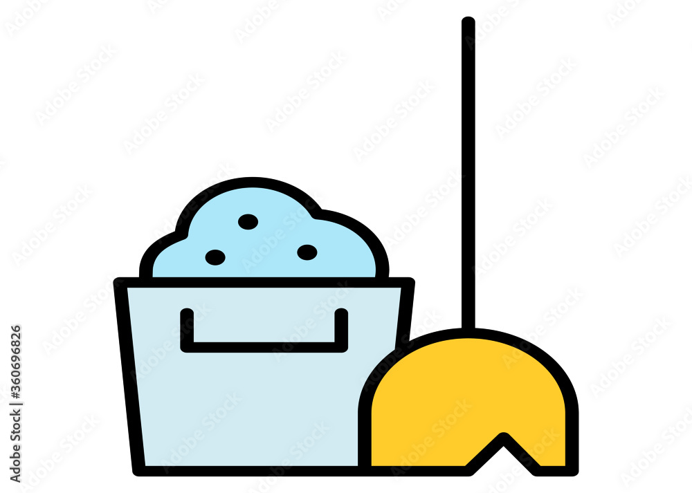 Fototapeta premium Cleaning Floor Icon