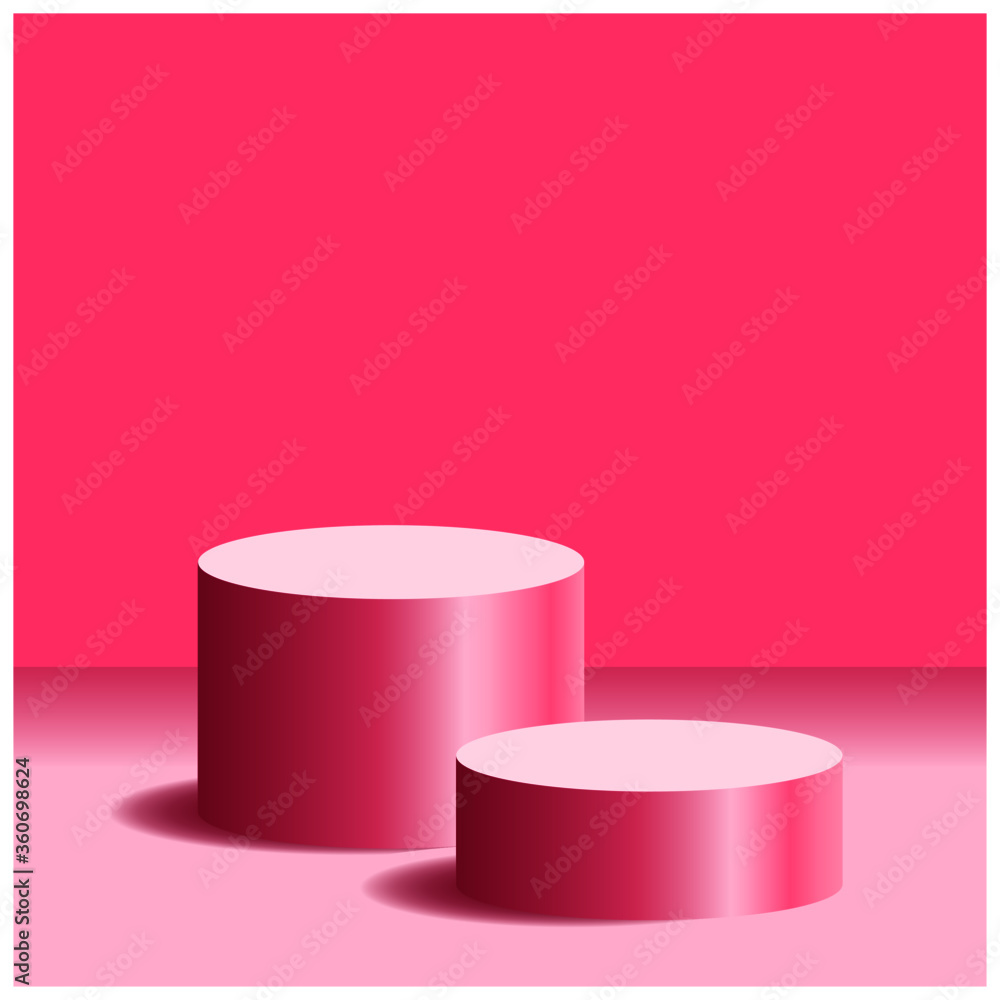 Empty Podium Pink Background