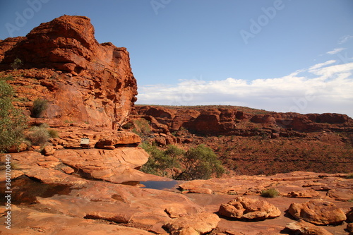 Landscape of kings canyon in outback central Australia